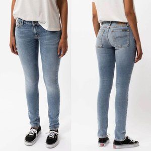 Nudie Jeans NWT  Women’s 28W/34L Skinny Lin Blue Horizon Jeans
